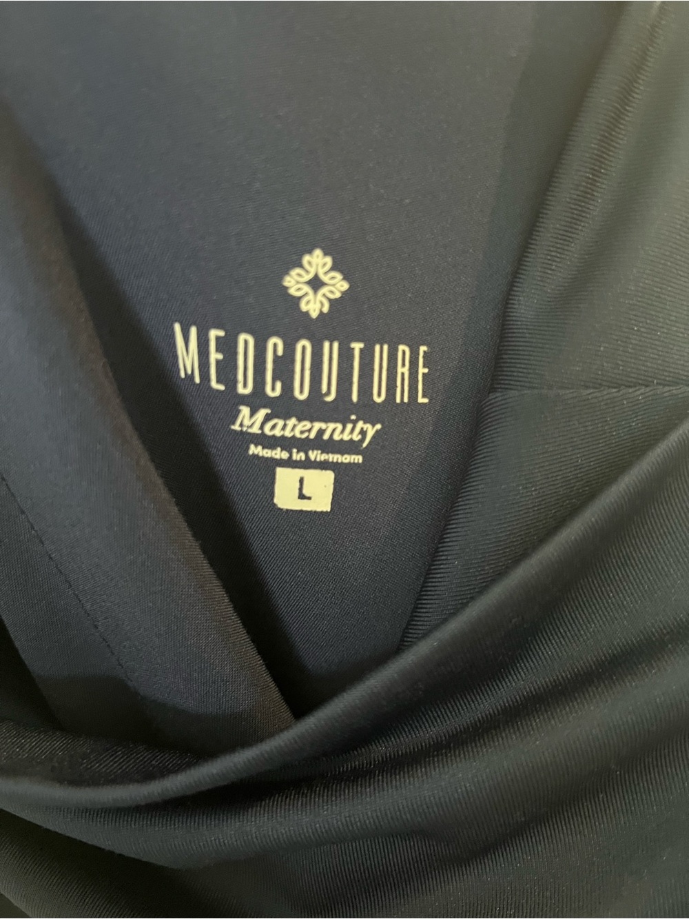 Med Couture Navy Maternity Large Scrub Pants